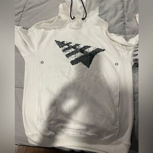 Size small white paper planes hoodie brand new with tags